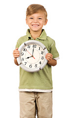 Image showing Child with clock