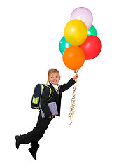 Image showing Boy with balloons