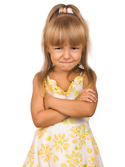 Image showing Portrait of emotionally kid