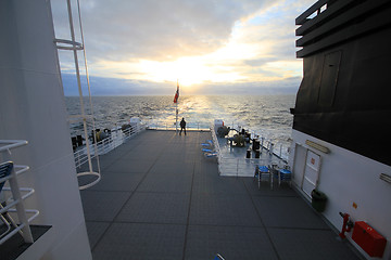 Image showing Onboard the ferry.