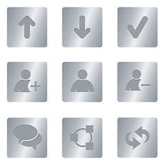 Image showing Chat Media Icons | Silver Square 01