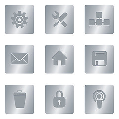 Image showing Computer Icons | Silver Square 02