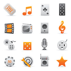 Image showing Entertainment Icons | Yellow 03 