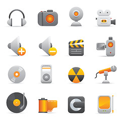 Image showing Multimedia Icons | Yellow 08