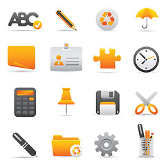 Image showing Office Icons | Yellow 09