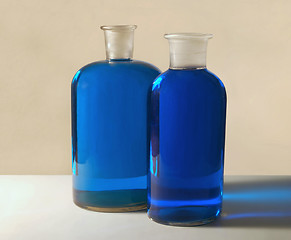 Image showing 19 Blue Bottles