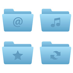 Image showing Internet Icons | Light Blue Folders 01