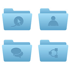 Image showing Internet Icons | Light Blue Folders 02