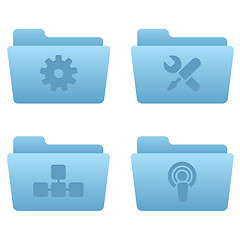 Image showing Internet Icons | Light Blue Folders 03