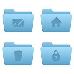 Image showing Internet Icons | Light Blue Folders 04