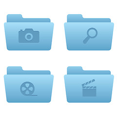Image showing Internet Icons | Light Blue Folders 06