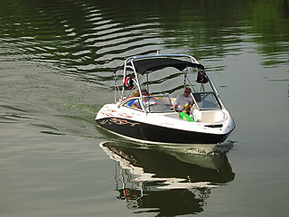 Image showing Motorized Boat