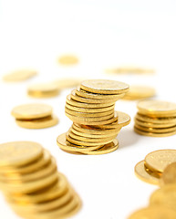 Image showing Coins in gold color