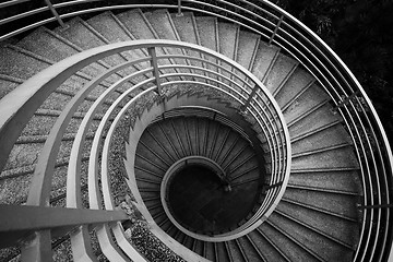 Image showing spiraling stairs