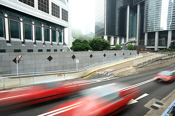 Image showing taxi blur in Hong Kong