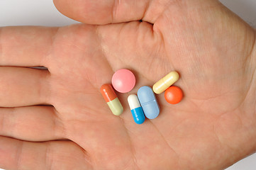 Image showing Hand with Pills