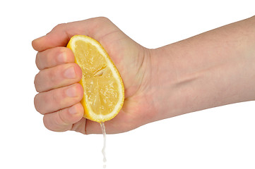 Image showing Hand with Lemon