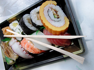 Image showing Lunch Box With Chopsticks