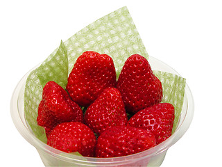 Image showing Strawberries in a cup