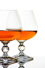 Image showing Brandy and glass