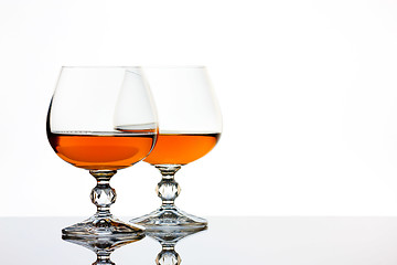 Image showing Brandy and glass