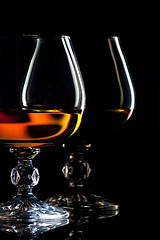 Image showing Brandy and glass