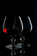 Image showing Brandy and glass