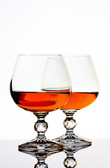 Image showing Brandy and glass