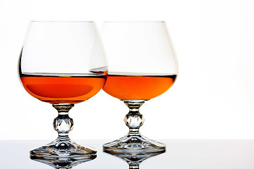 Image showing Brandy and glass