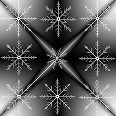 Image showing Beautiful snowflakes background