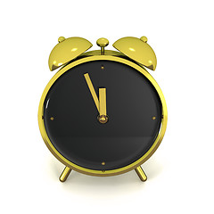 Image showing Golden alarm clock