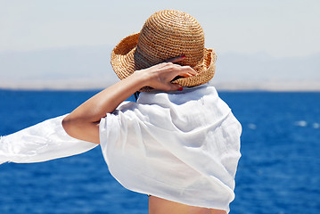 Image showing Woman on seaside