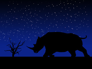 Image showing Rhino Silhouette 