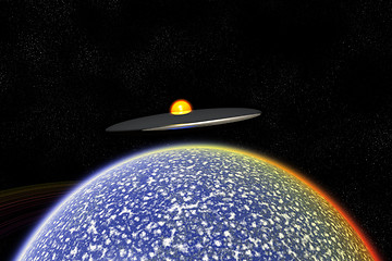 Image showing UFO Over Alien World