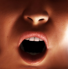 Image showing Close Up Of Shouting Mouth