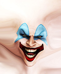 Image showing Evil Skin Face Clown