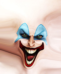 Image showing Evil Skin Face Clown