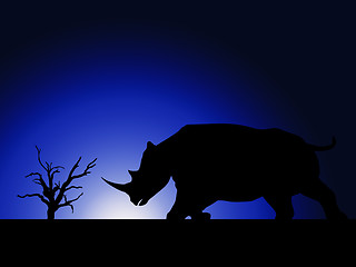 Image showing Rhino Silhouette 