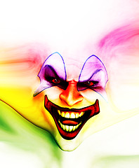 Image showing Evil Skin Face Clown