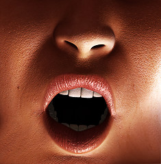 Image showing Close Up Of Shouting Mouth