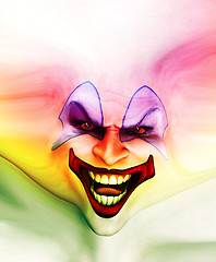 Image showing Evil Skin Face Clown