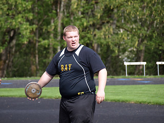 Image showing Teen Athlete with Discus