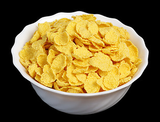 Image showing cornflakes in a white cup