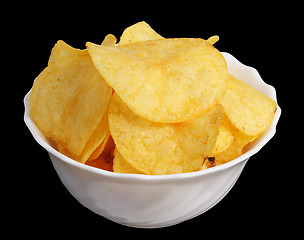 Image showing Chips in a white cup