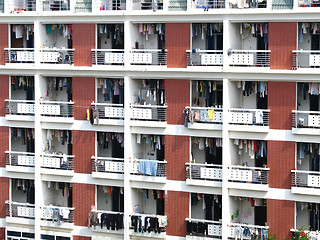 Image showing Hanging clothes