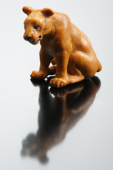 Image showing A plastic figurine of a lioness