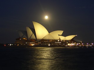 Image showing Sydney Opera House in Moonlight