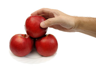 Image showing Red apples, isolated