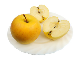 Image showing Yellow apples, isolated