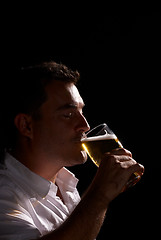 Image showing Having a pint